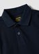 Blue long-sleeve polo in pure organic cotton, regular fit, for boys_2