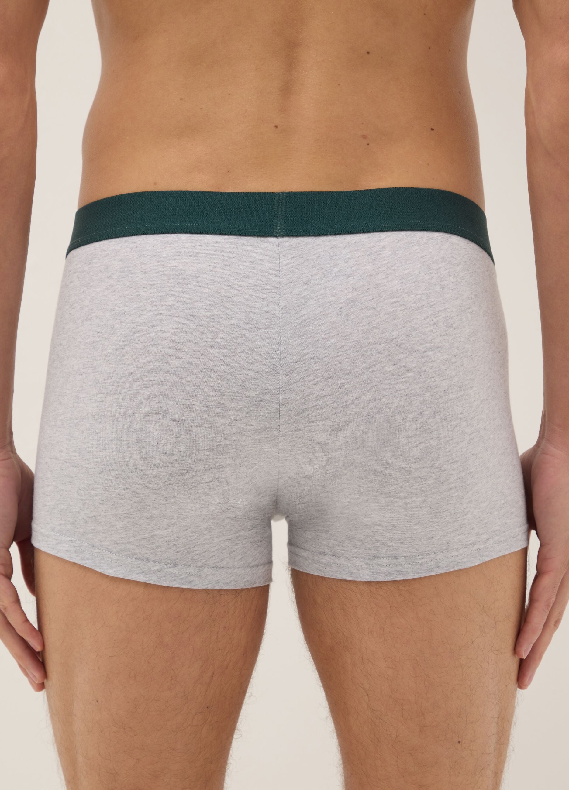 Multicoloured stretch cotton regular fit boxer trio