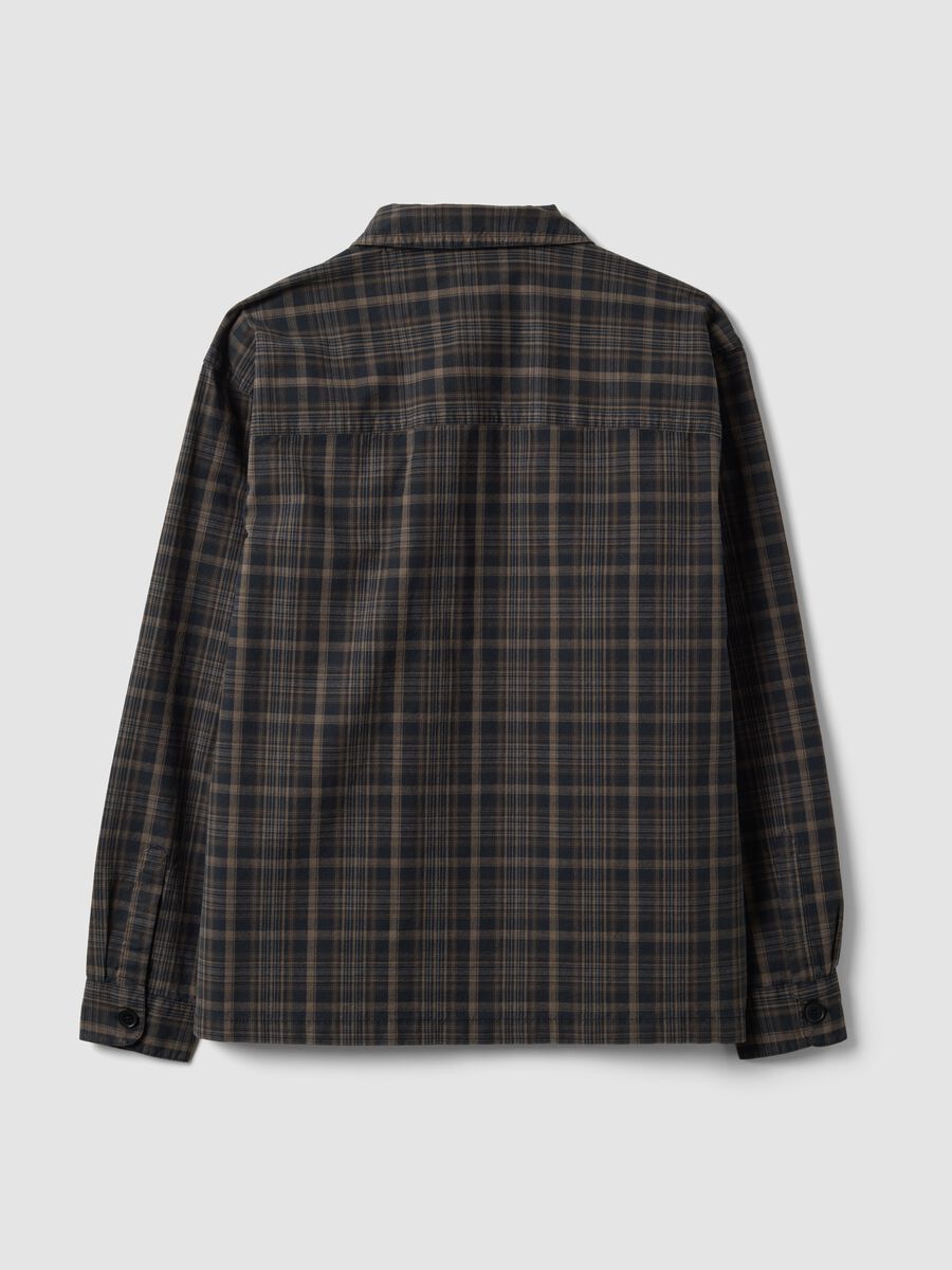 Camicia multicolor a quadri in puro cotone over fit_2