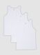 Three-pack of white organic cotton vests_4