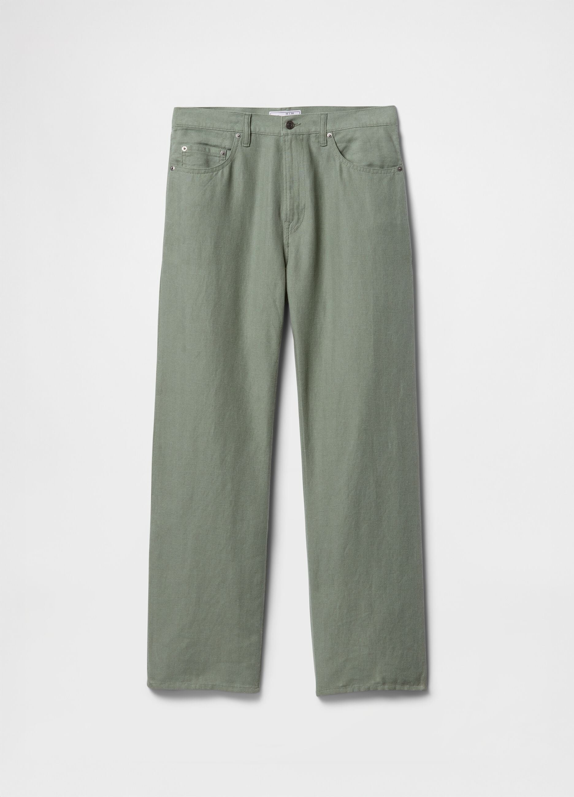 Light Green Mixed Fabric Trousers