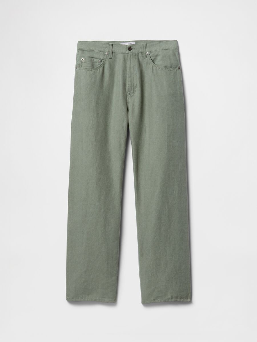 Pantaloni in lino e cotone_5