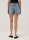 Light blue pure cotton denim shorts_2