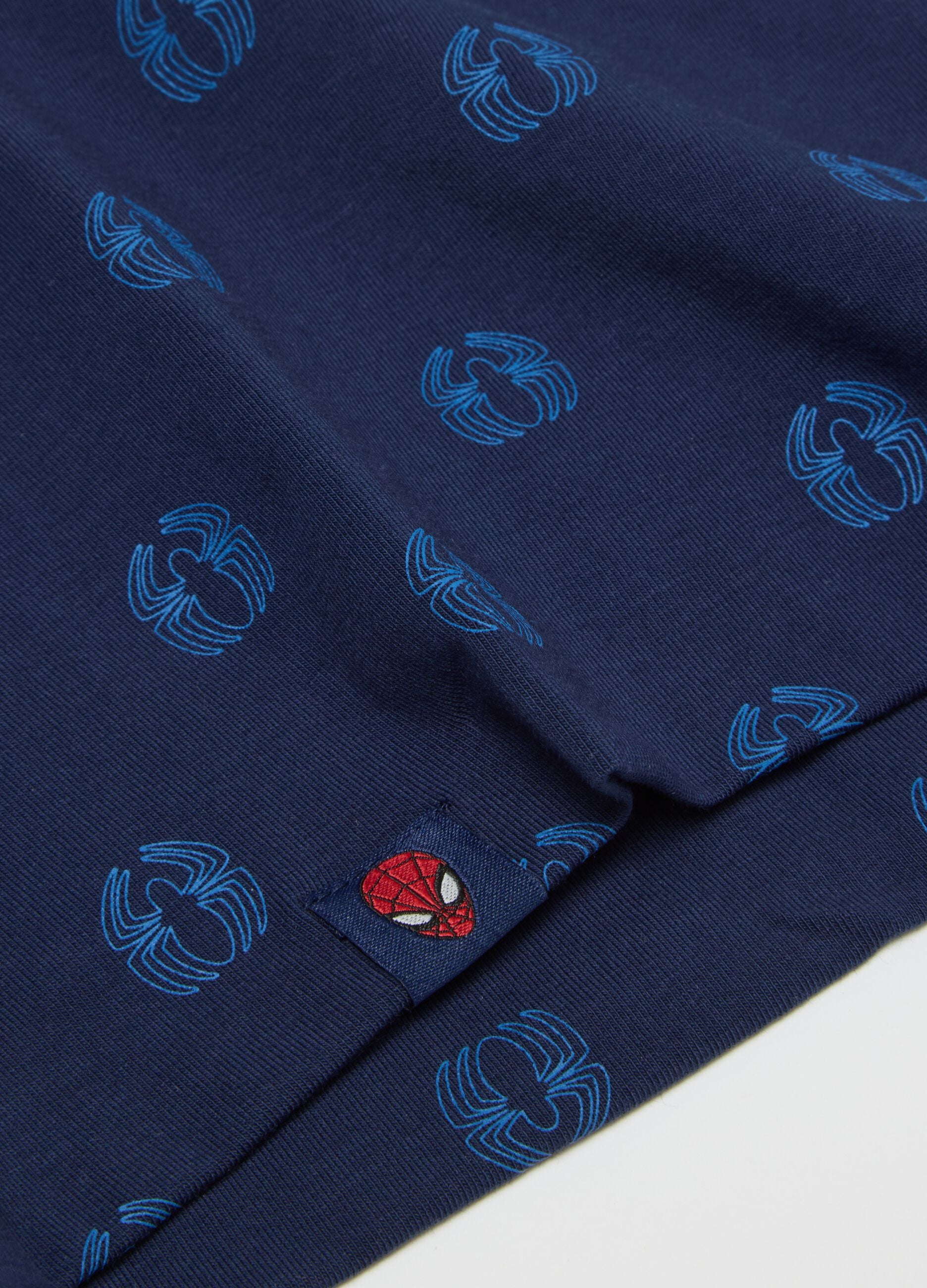 Blue stretch cotton neck warmer for children with comfortable fit