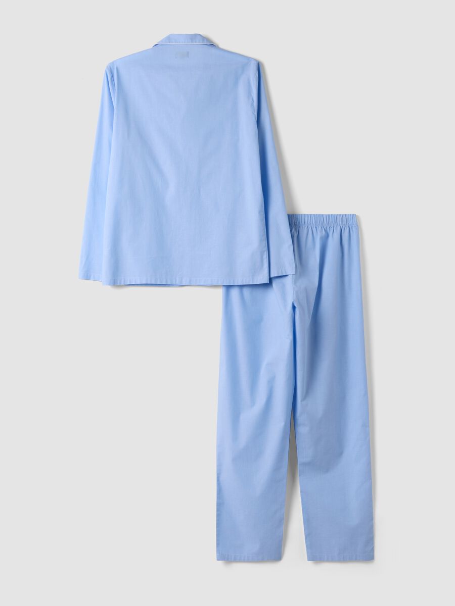 Light blue organic cotton pyjamas with collar_5