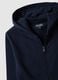 Kids' blue cotton hoodie with regular fit zip_3