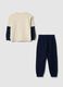 Multicolour sweatshirt and trouser set for children in cotton blend over fit_1