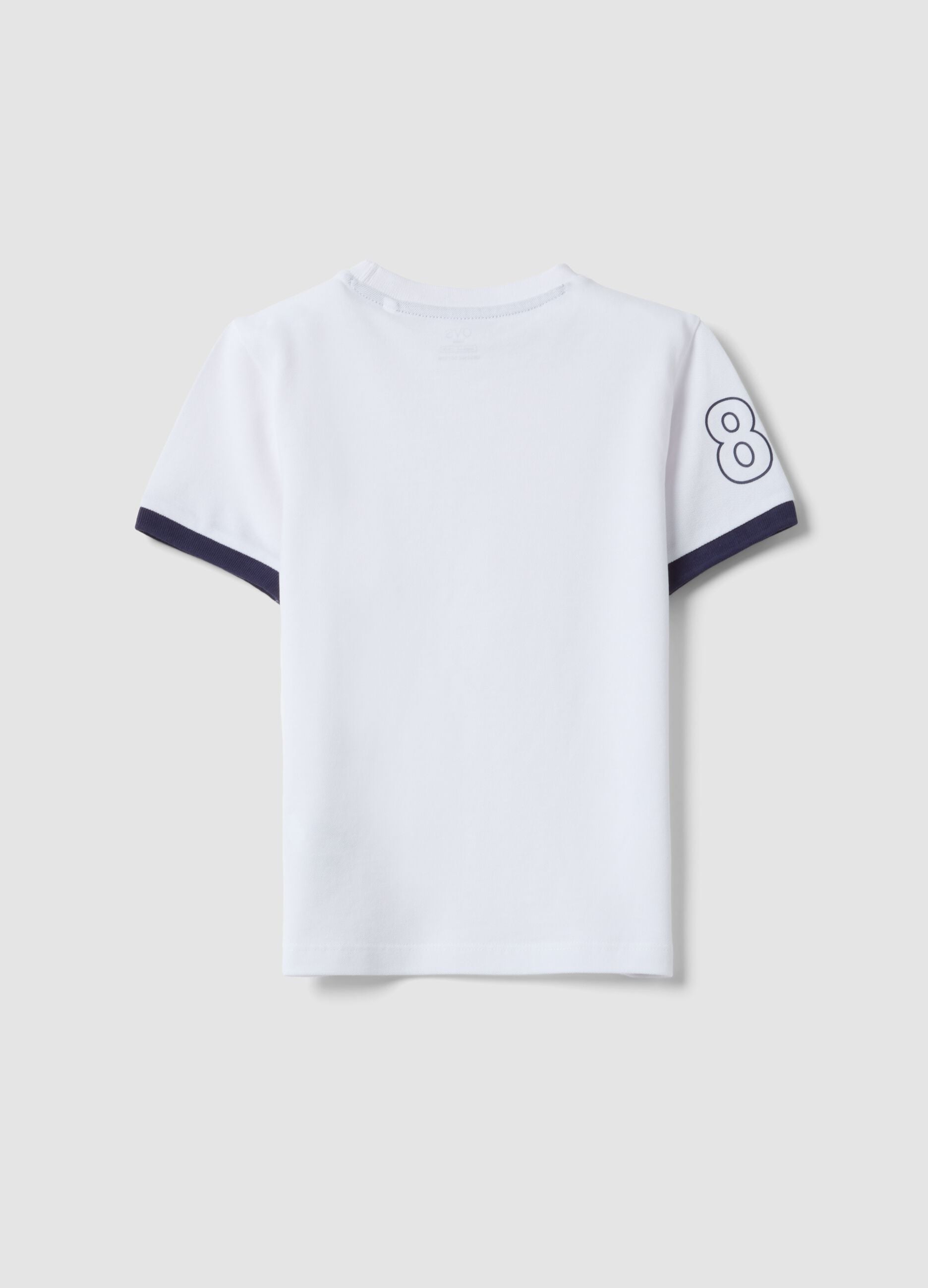 Kids&rsquo; white organic cotton T-shirt with print