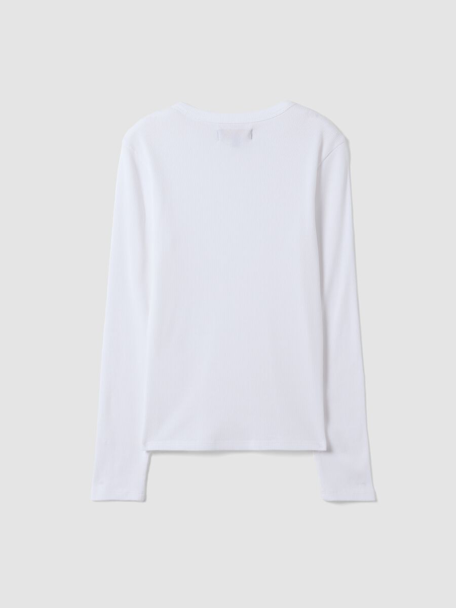 White long-sleeved pure cotton T-shirt_6