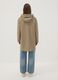 Beige long hooded jacket with zip_3