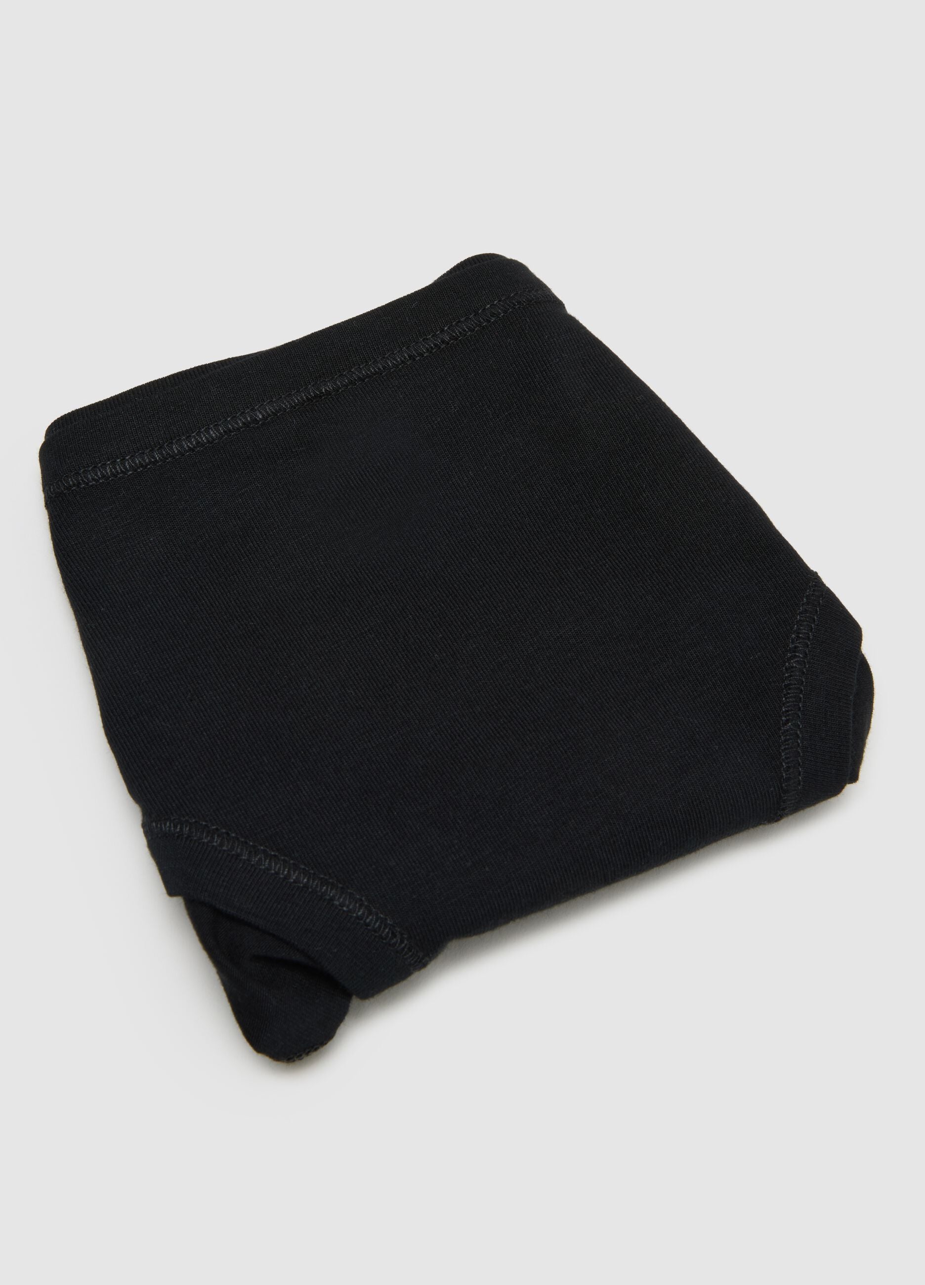 Baby culotte nere da ragazza in cotone elasticizzato regular fit
