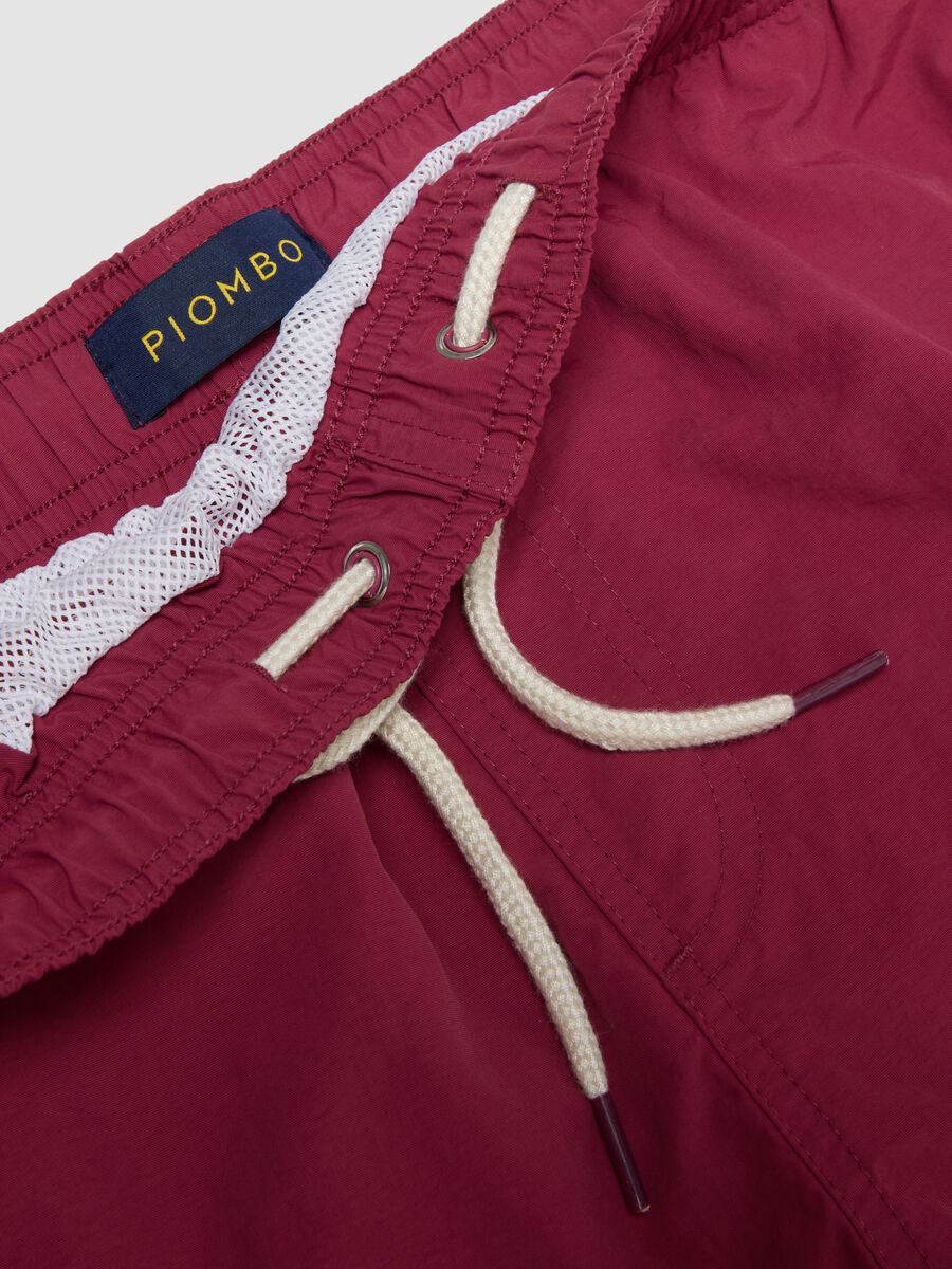 Boxer da mare rosso con vita elasticizzata e coulisse_5