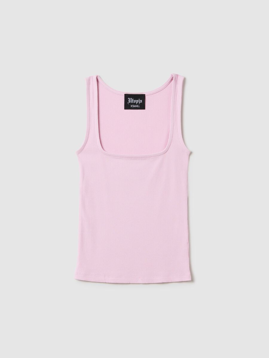 Vest Top Square Neck Pink_5