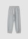 Grey cotton and viscose blend joggers_2
