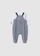 Pure cotton newborn multicolour striped jumpsuit, regular fit_0