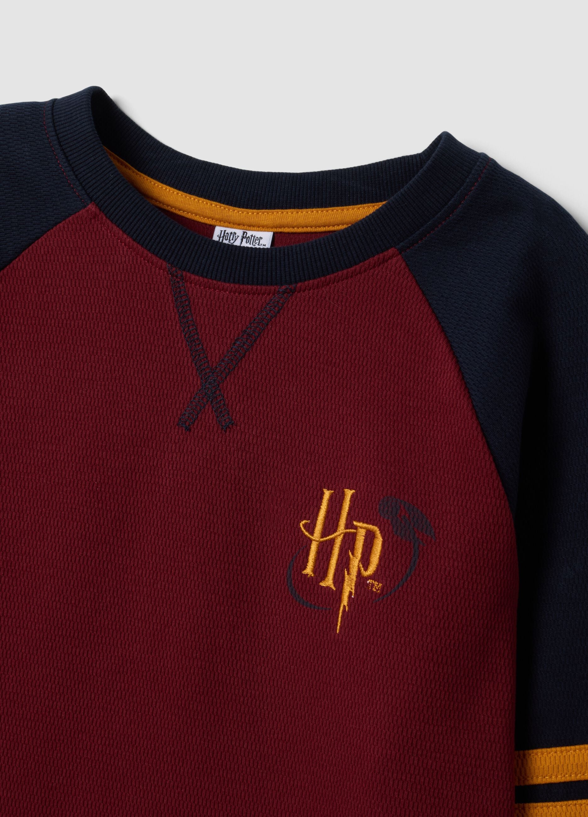 Multicolour organic cotton crew-neck Harry Potter print pyjamas