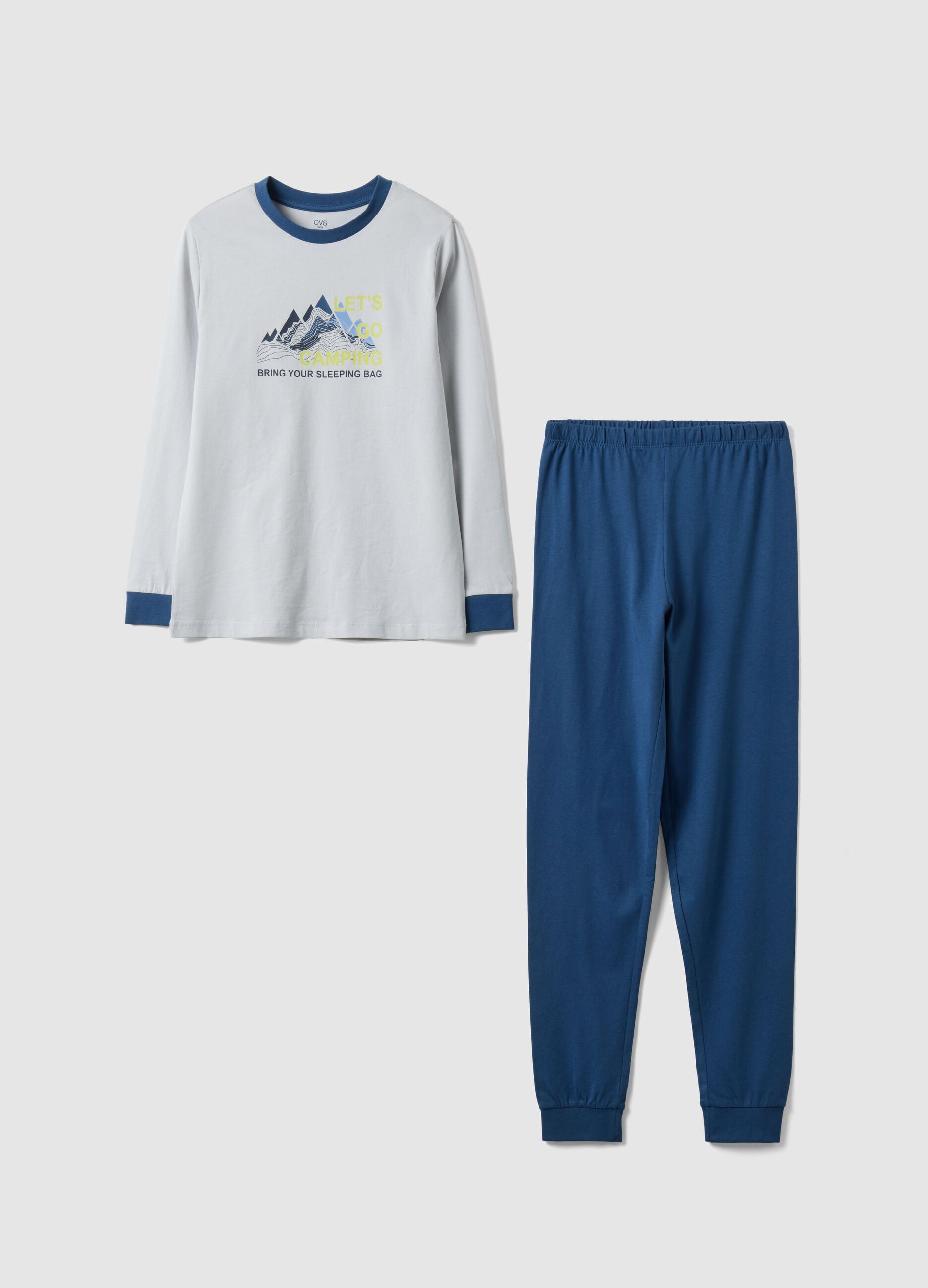 Multicolour pure cotton pyjamas for boys, regular fit with print