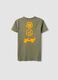 Green pure cotton regular fit children's T-shirt with print_4