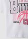 White stretch cotton girl's boxy fit T-shirt Chicago_3