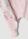 Pink Minnie-themed organic cotton-blend babygrow with feet for baby girl_3