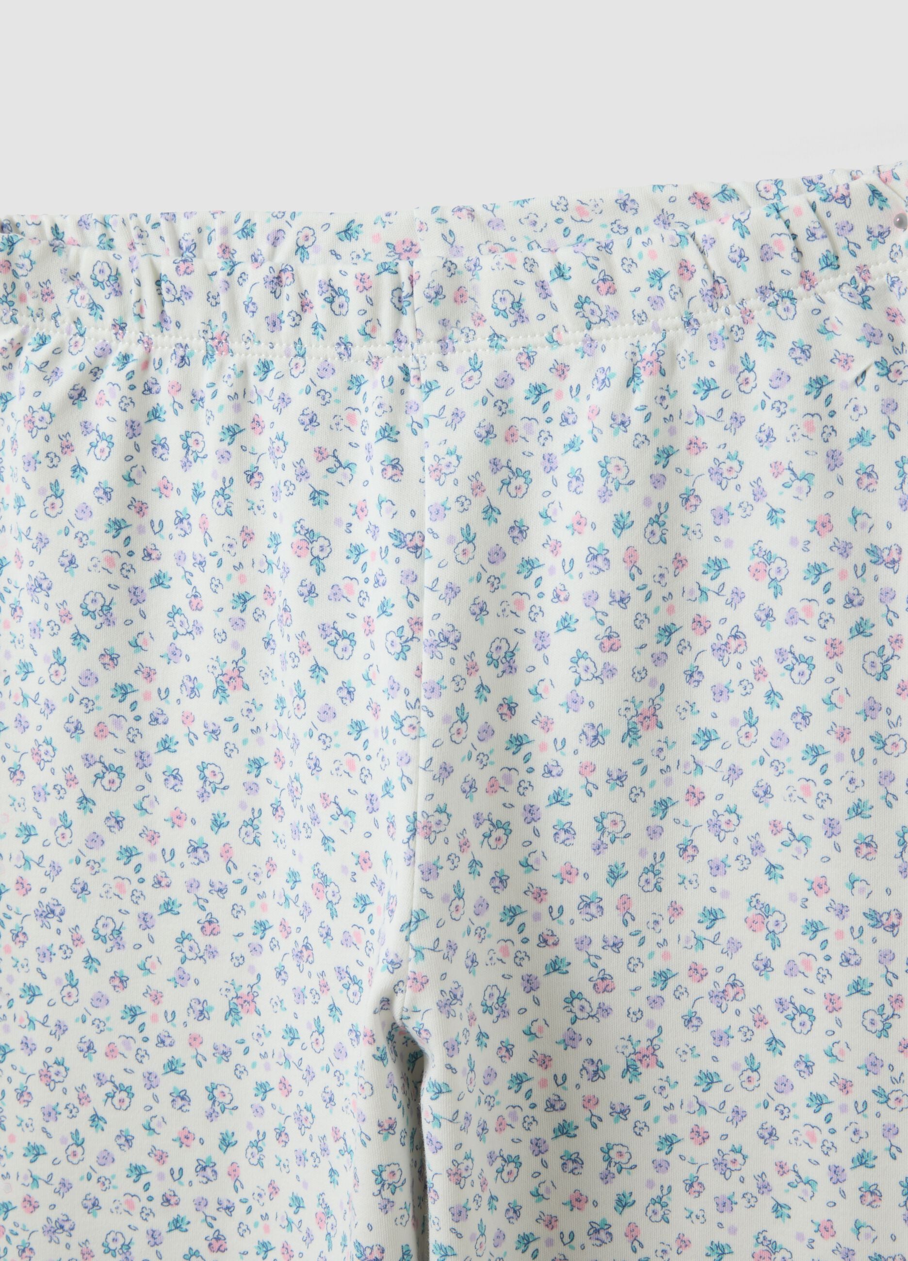 Purple pure organic cotton girls&rsquo; pyjamas with bunny print