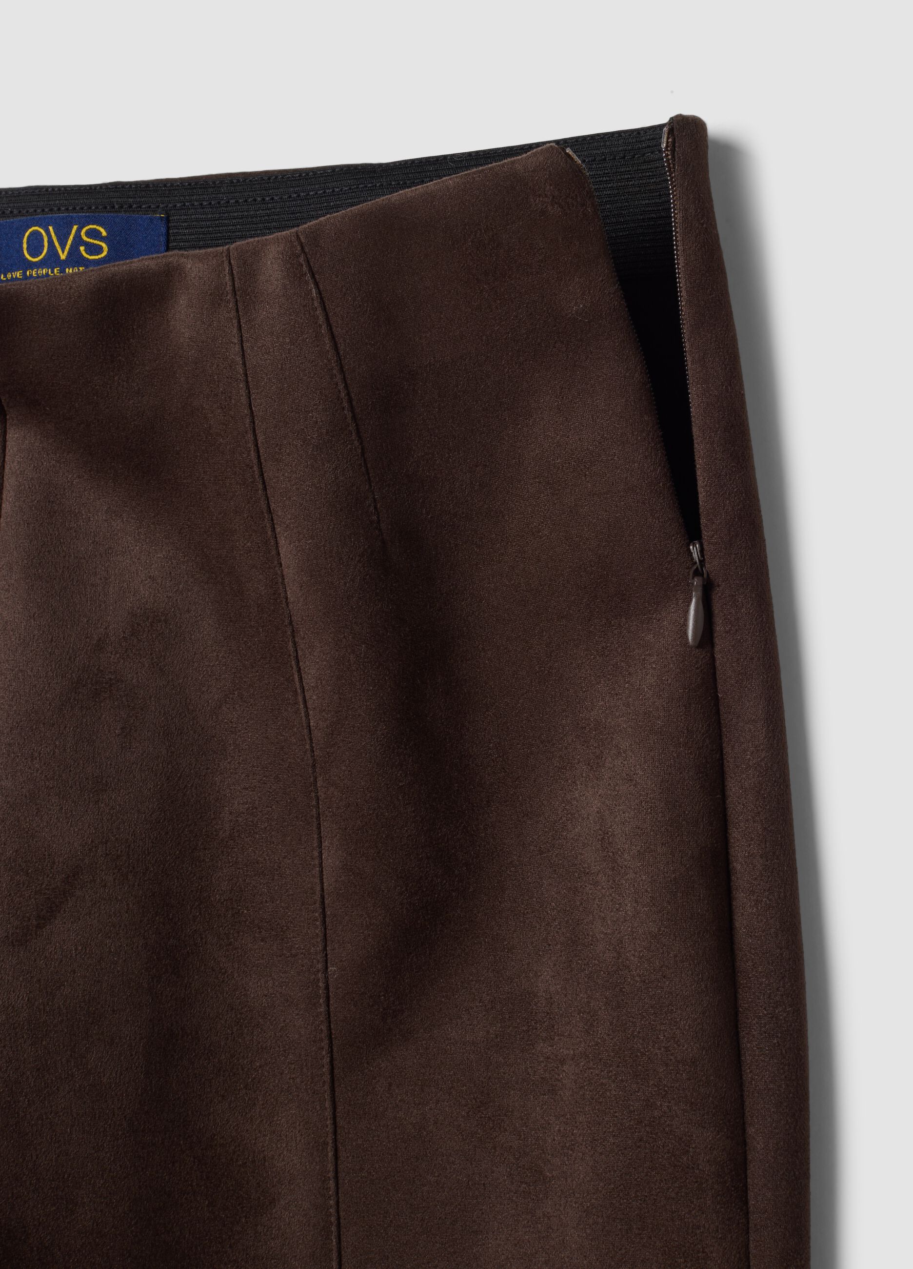Brown slim-fit stretch leggings