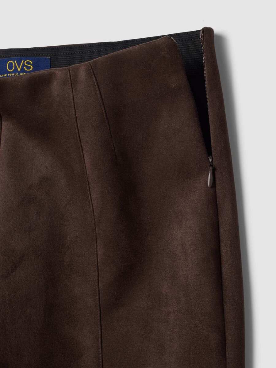Brown slim-fit stretch leggings_5