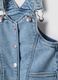 Blue stretch denim dress regular fit for baby girl_2