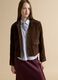 Brown Genuine Leather Blazer with Regular Fit and Classic Lapels_0