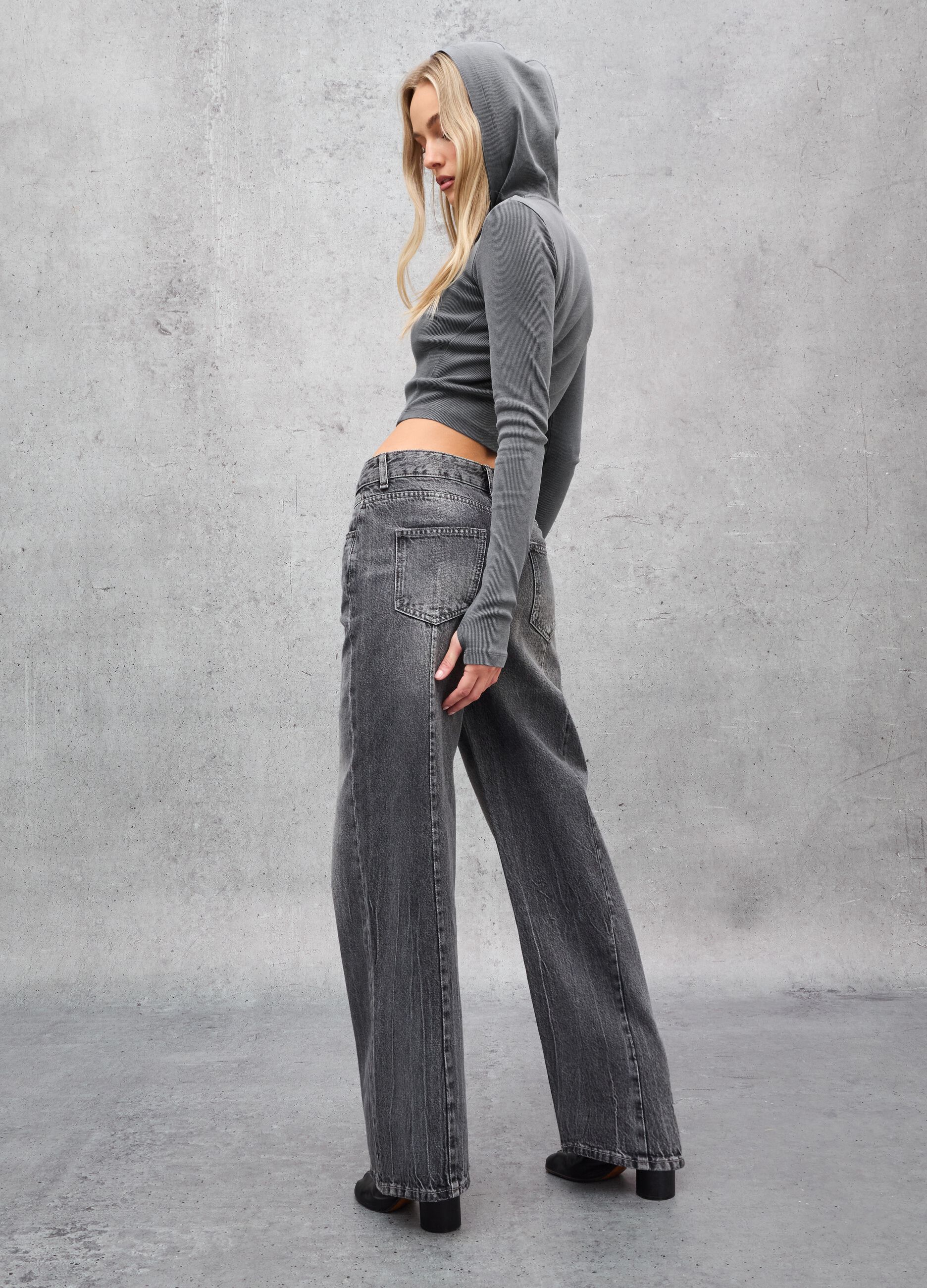 Relaxed Denim Acid Black