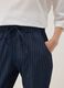 Blue pure cotton striped trousers_3