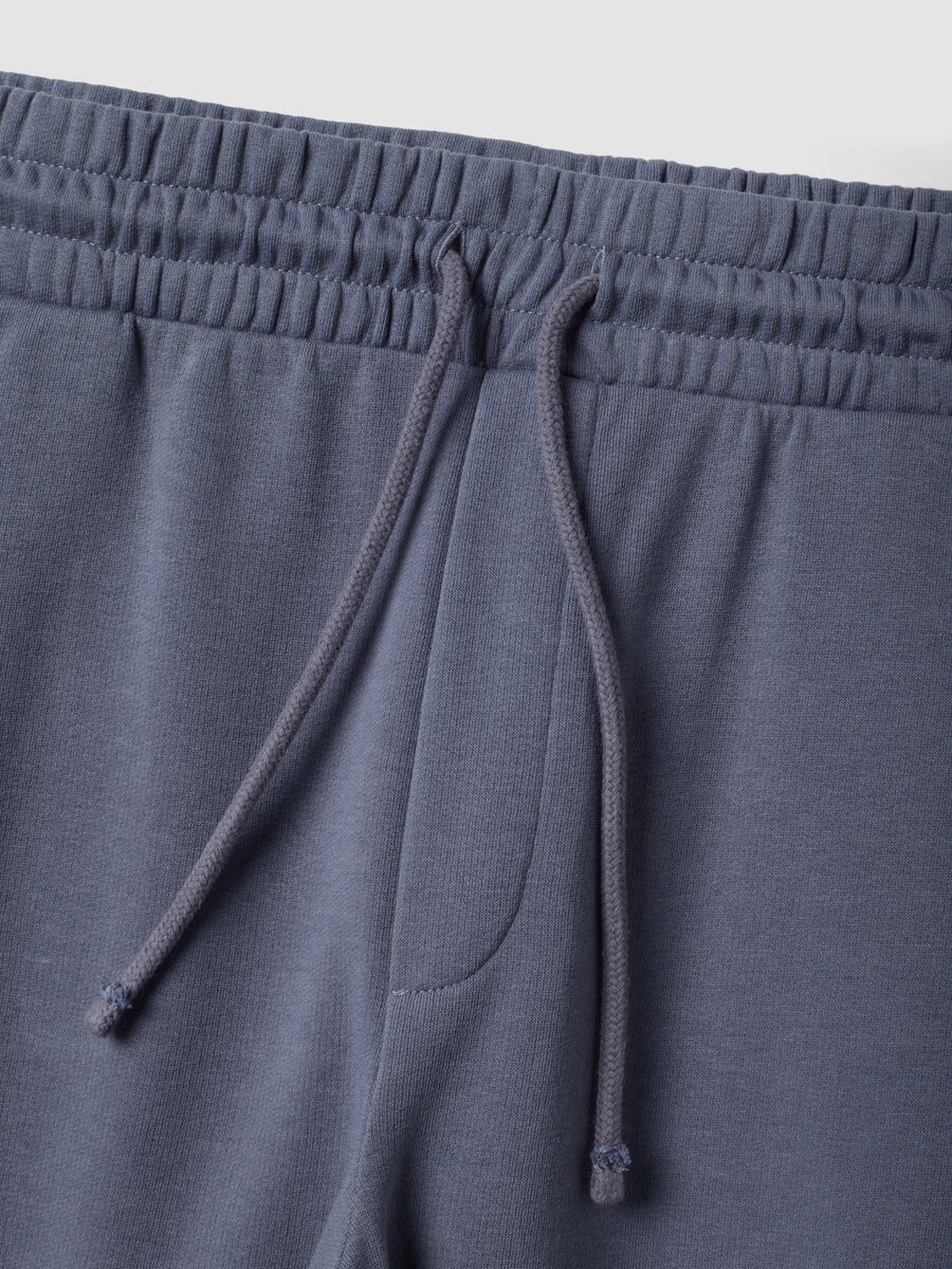 Pantaloni jogger grigi in misto cotone regular fit_2