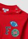 Red organic cotton T-shirt with puppy print for baby boy_3
