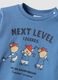 Blue pure organic cotton T-shirt with teddy bear print_2