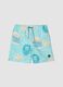 Blue boys&rsquo; swim shorts with all-over print_0