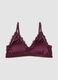 Purple lace-trim stretch microfibre bralette bra_0