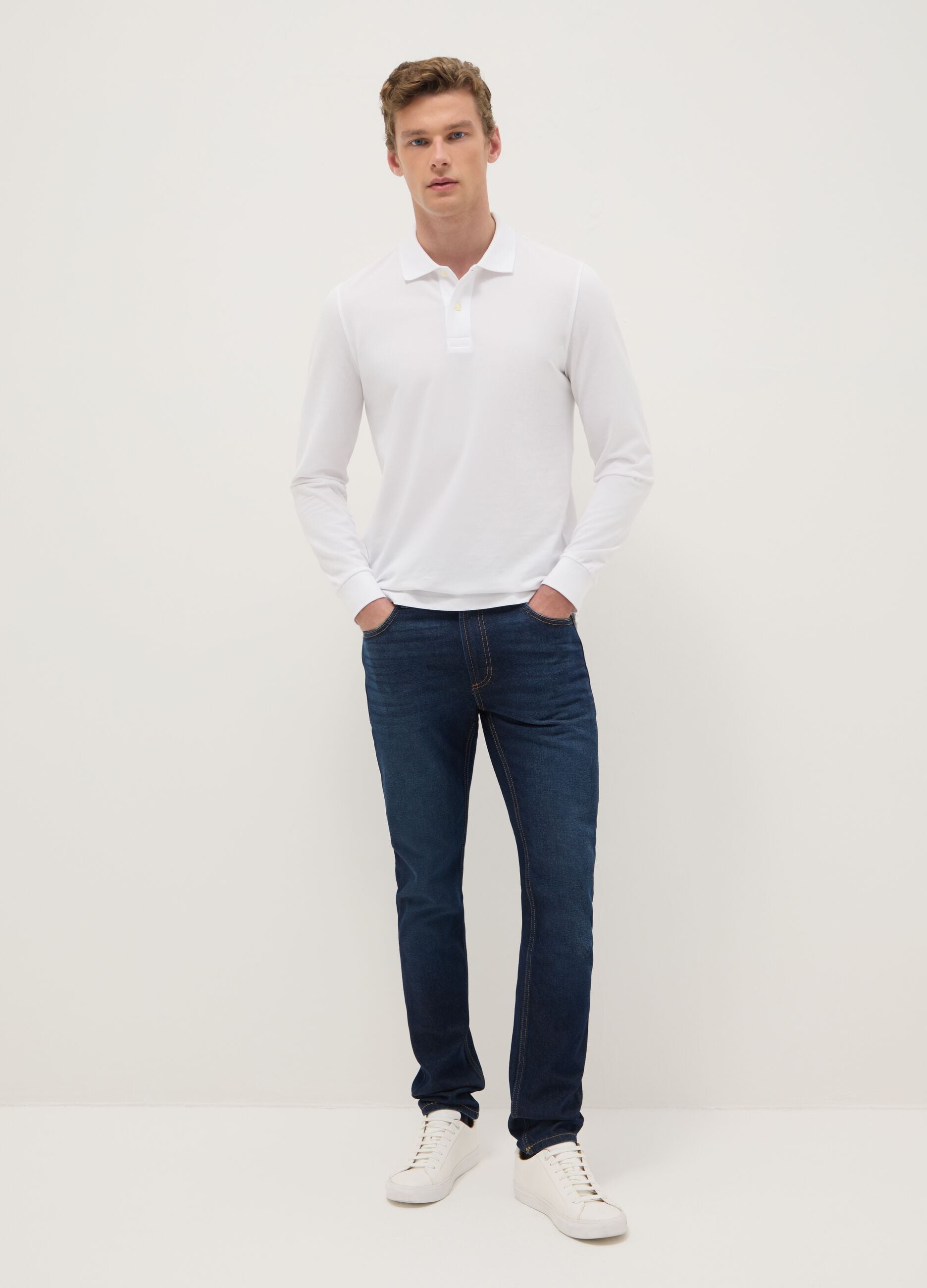 Slim Fit Blue Pure Cotton Jeans
