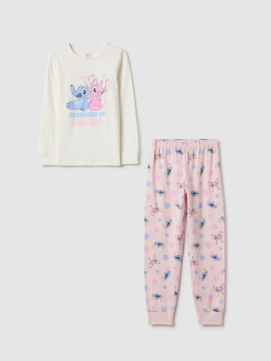 Multicolour pure cotton pyjamas regular fit with Stitch print_0