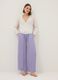 Regular fit purple pure cotton trousers_0