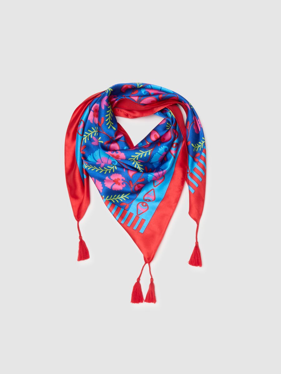 Foulard multicolor con nappe_0