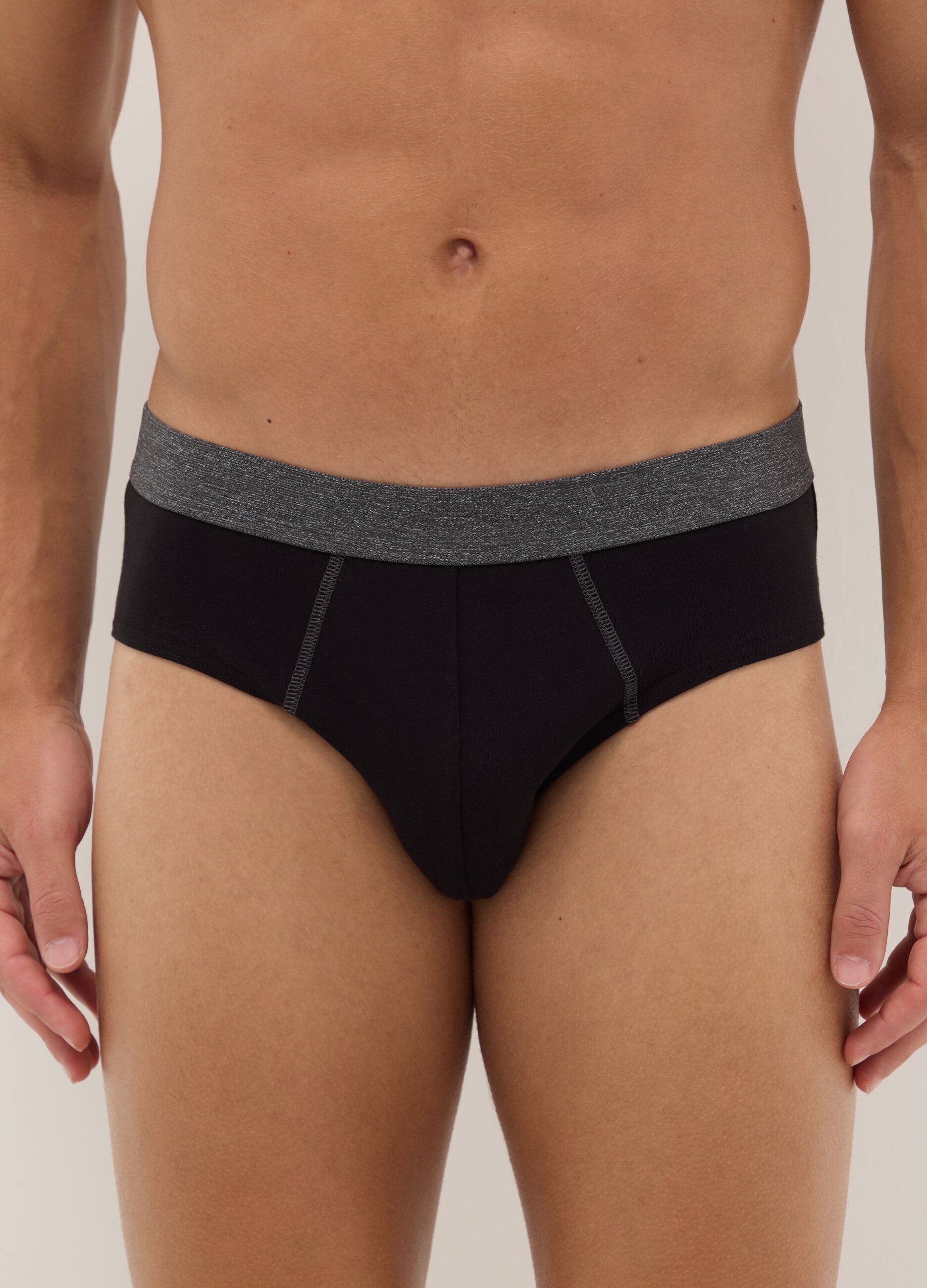 Multipack of regular fit multicolour stretch cotton briefs