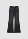 Black stretch-cotton flare jeans_0