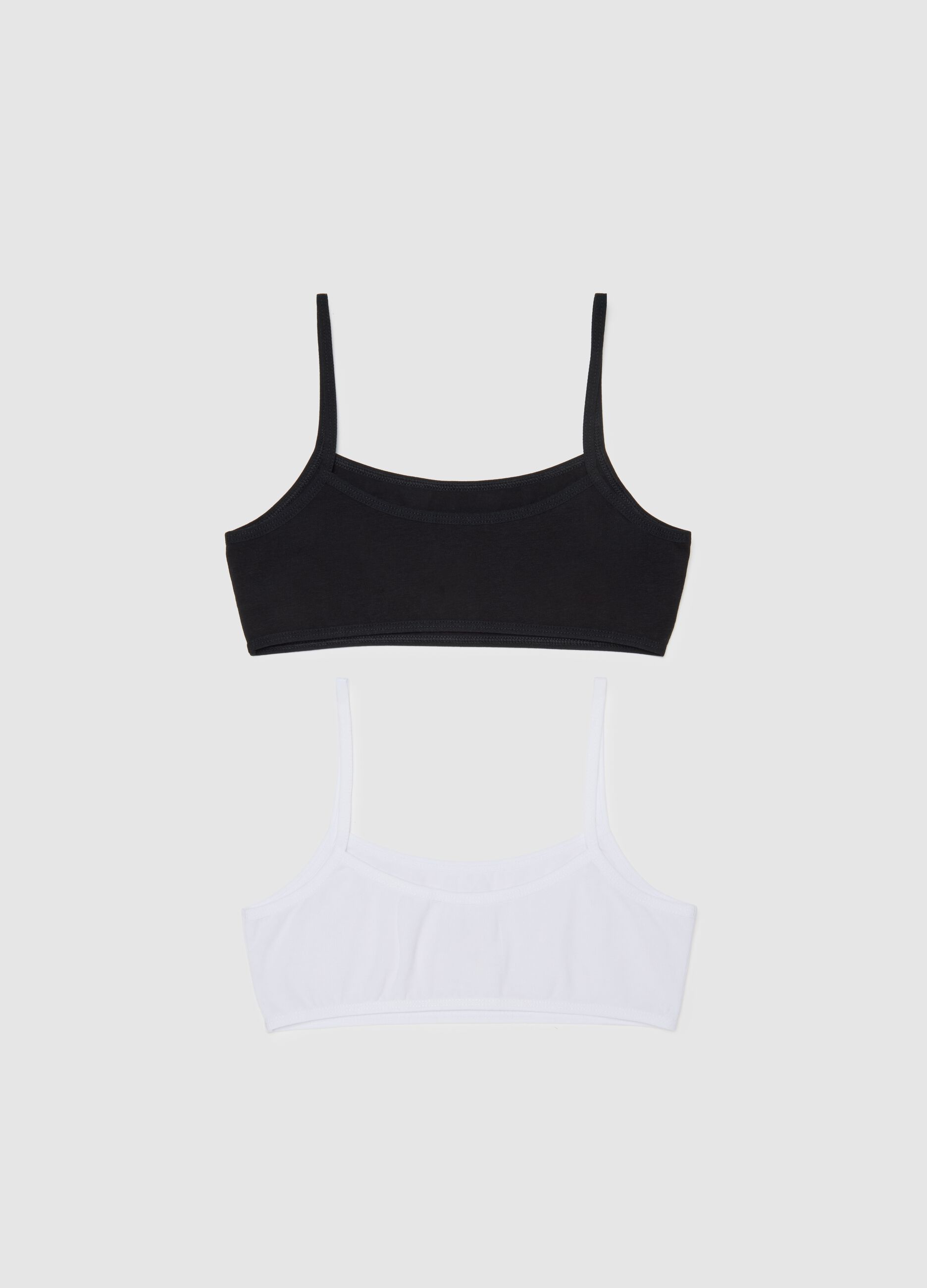 Girls' multicolour cotton bralette bra set