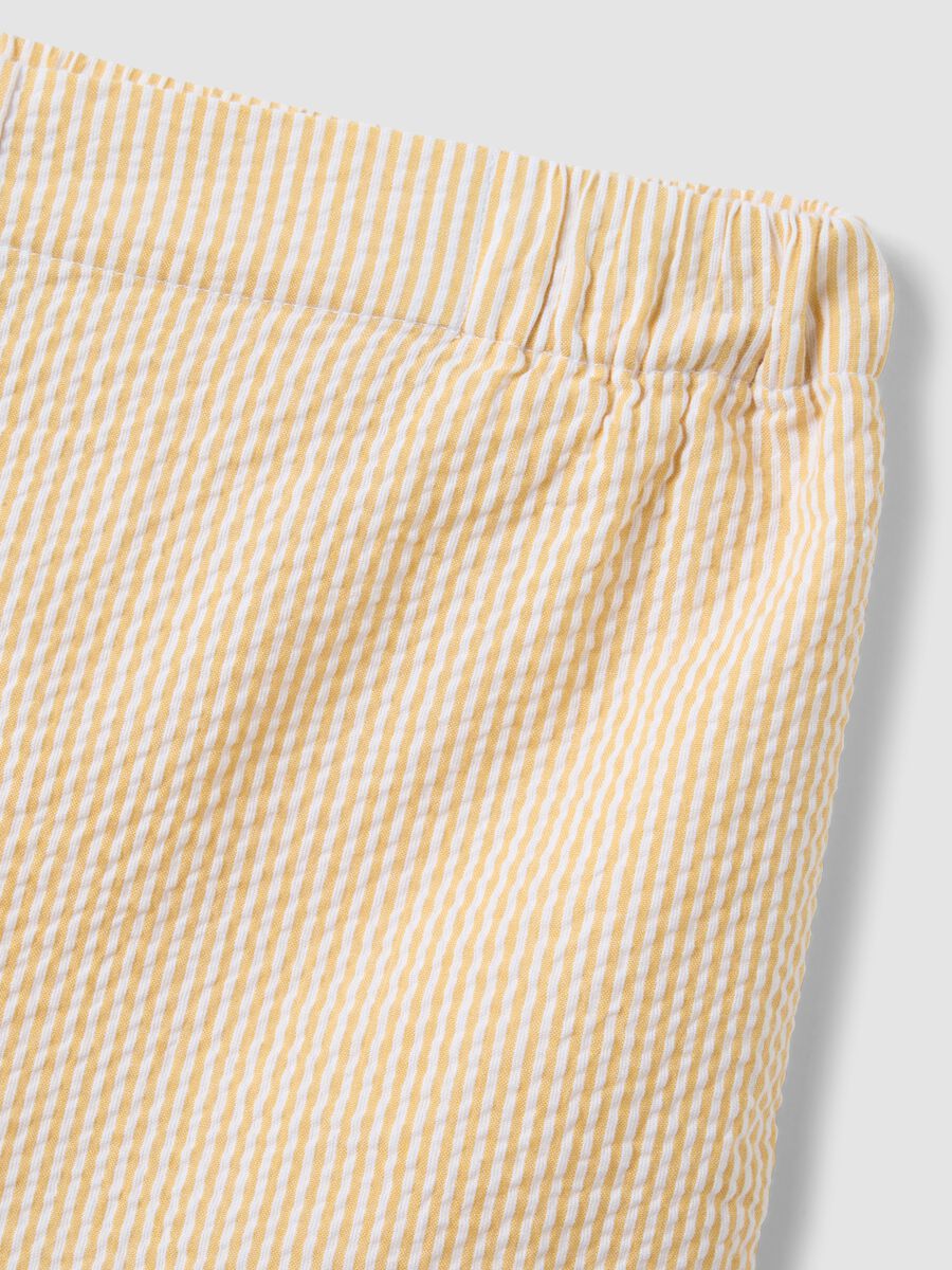 Regular-fit multicolour striped pure cotton shorts_5