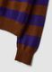 Purple pure wool striped crew-neck jumper_1