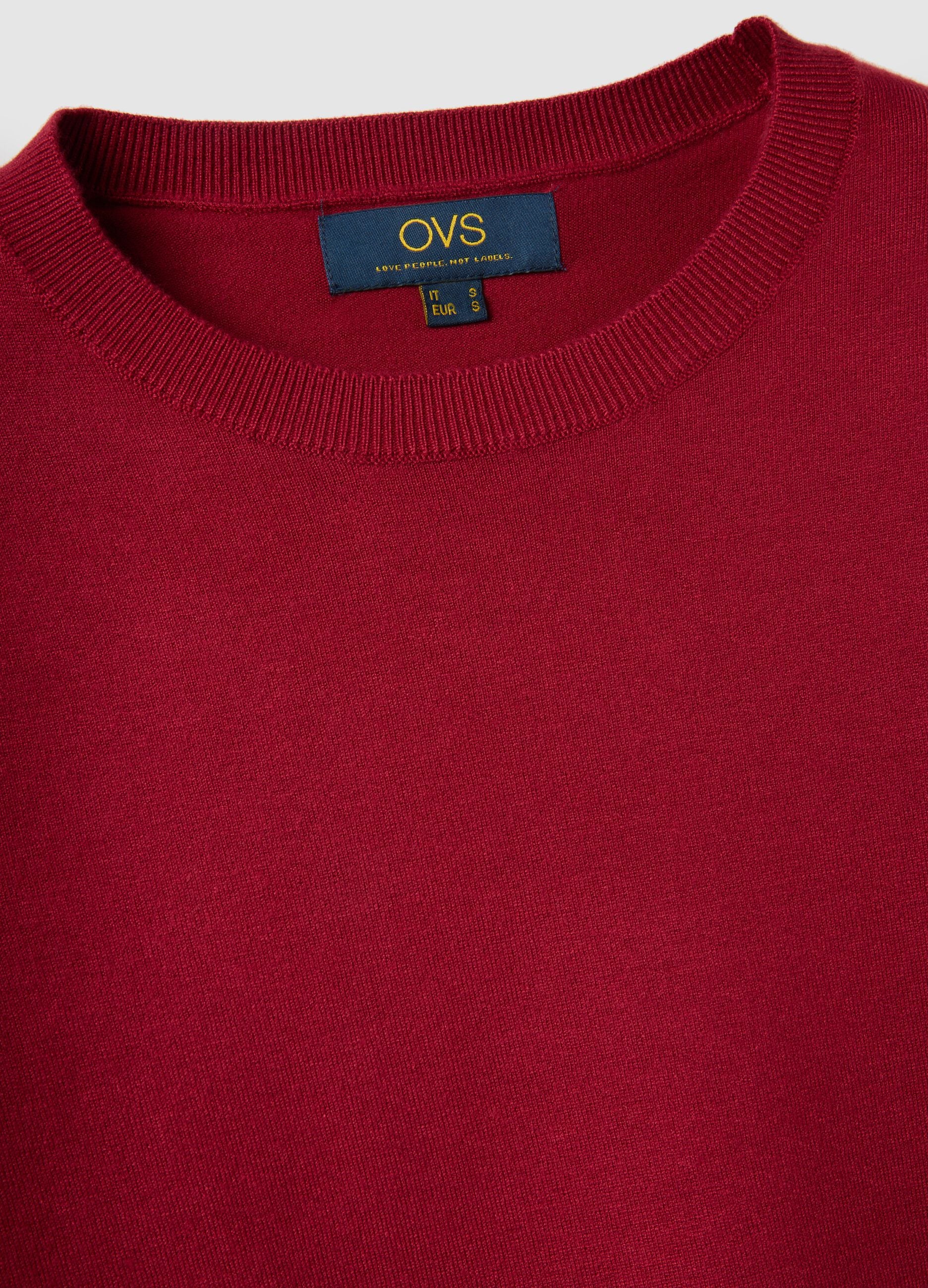 Red Crew-Neck Jumper Regular Fit