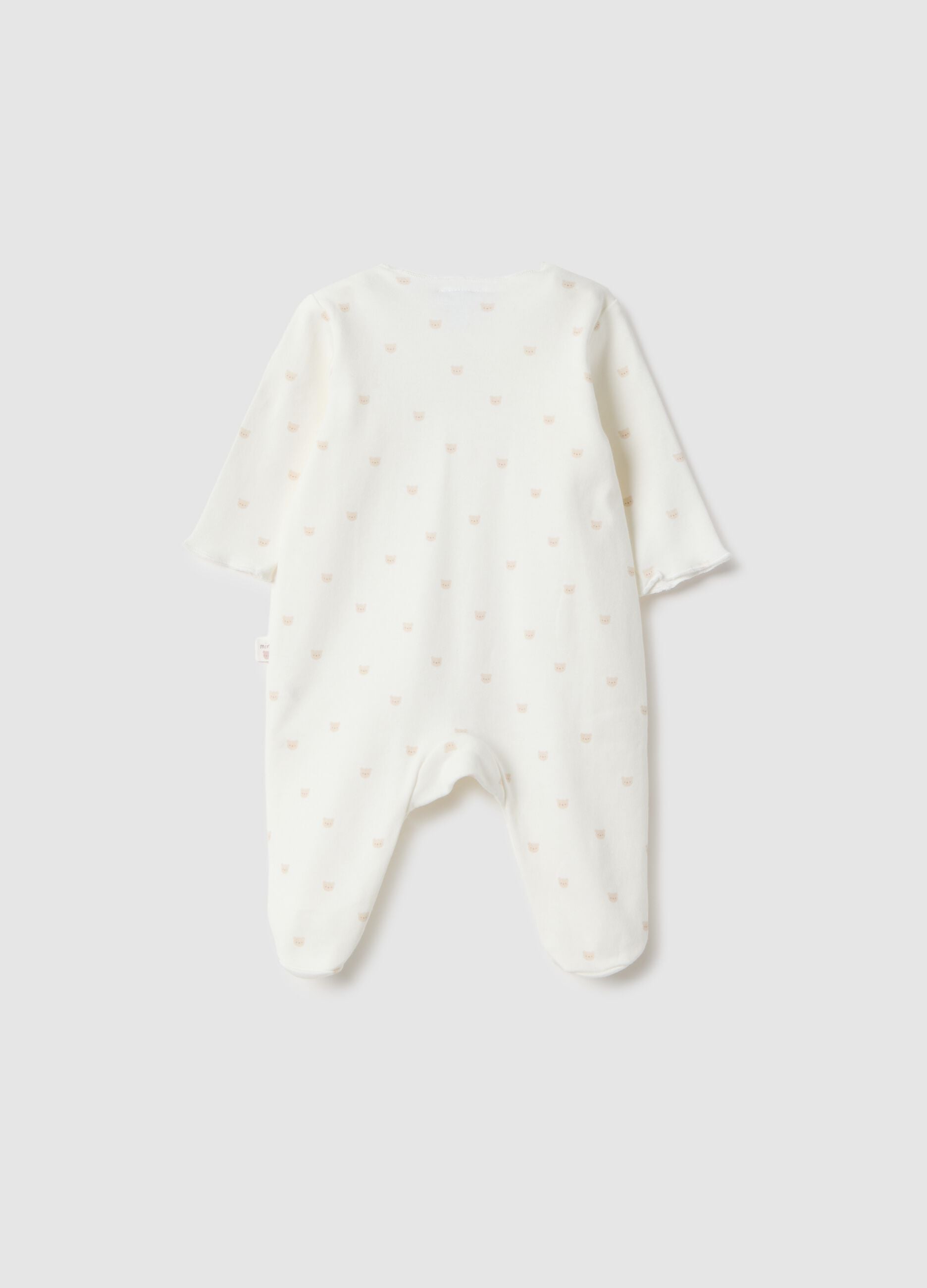 Baby girl's long sleeve pure cotton white bodysuit
