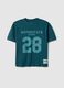 Boy's oversized green pure cotton t-shirt with print_3