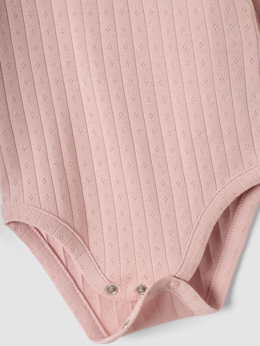 2-pack pink and purple ribbed organic cotton bodysuits_2