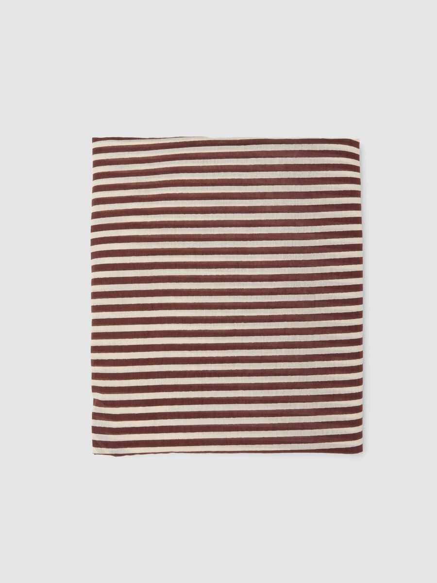 Brown striped pure cotton sarong_2